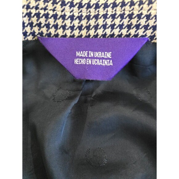Hunt Club Wool Blazer Mens 44 Short Suit Jacket Wool Silk Herringbone Sport Coat - Picture 7 of 11